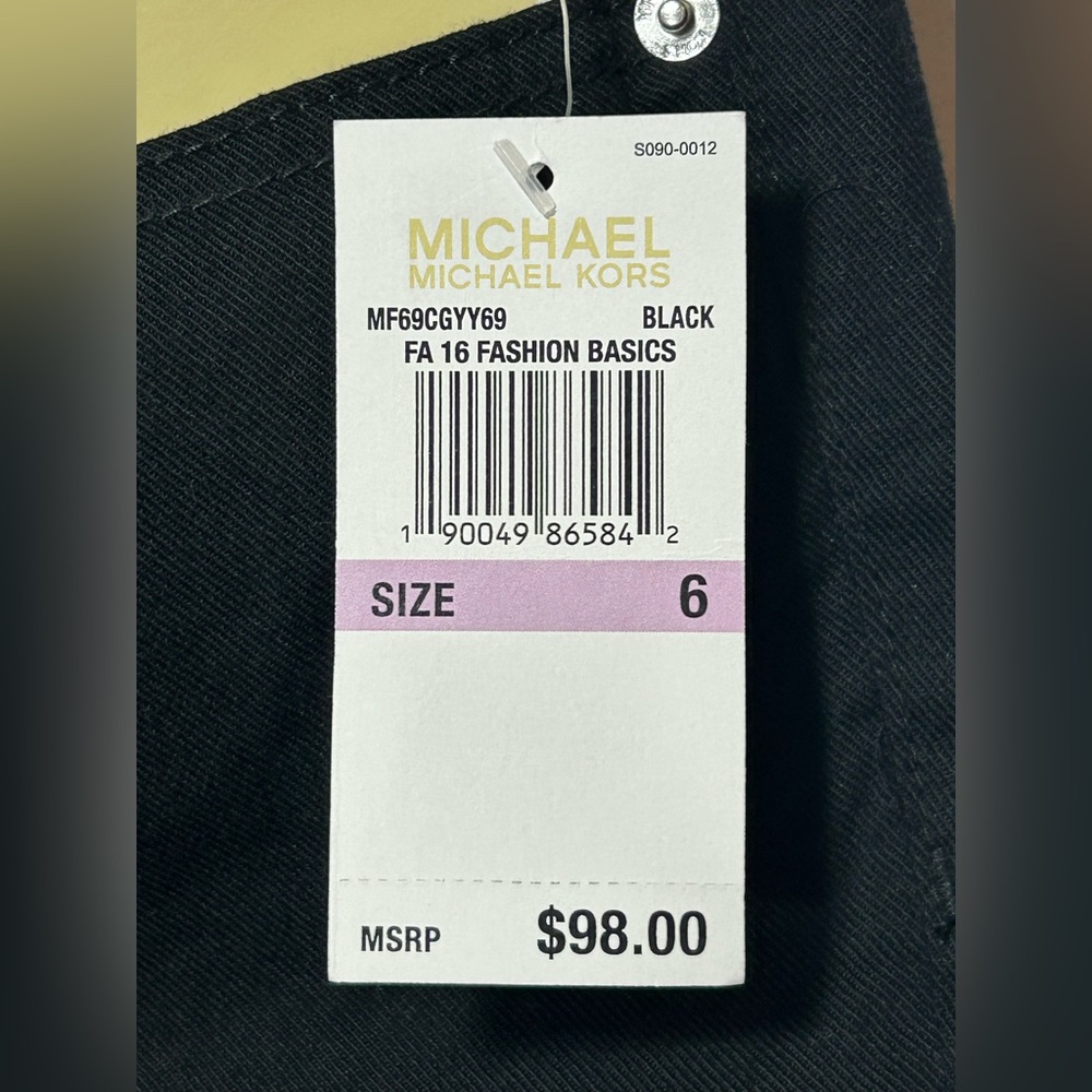 NWT Michael Kors Black Selma Skinny Jeans Size 6 - Picture 5 of 9